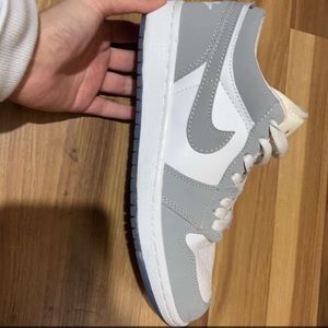 Gray Jordan One Lows